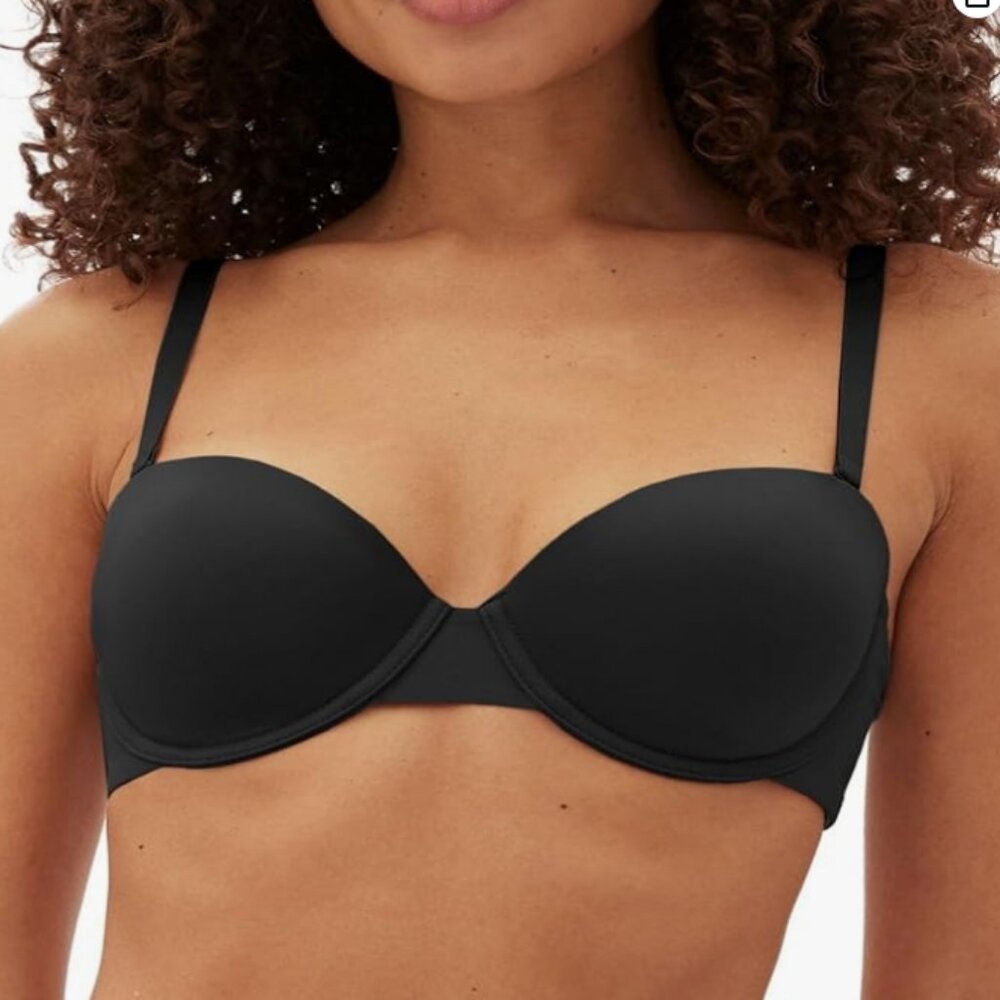 GapBody Women's Everyday Essentials Multi-Way Bra in True Black